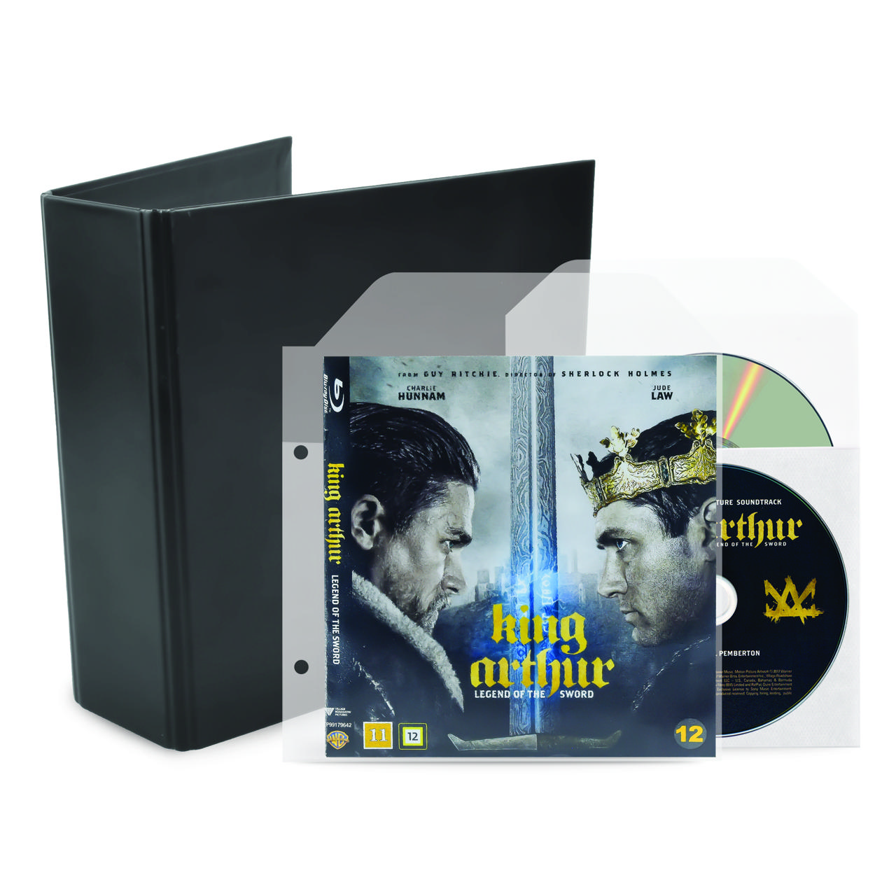 Blu-Ray Sampak, 50 Dobbelte Blu-Ray Lommer med filt, 2 Mapper