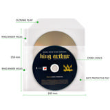 Enkelt/dobbelt Blu-Ray Lommer med filt og huller til ringbind