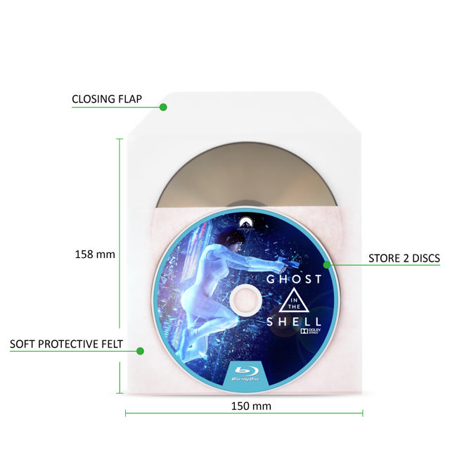 Enkelt/dobbelt Blu-Ray Lommer med filt
