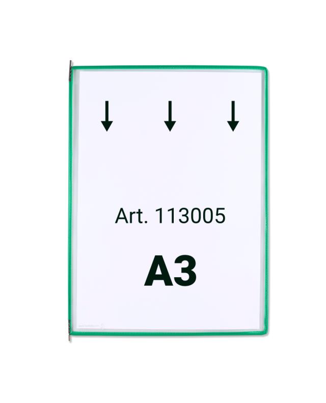 Tarifold Drejelige display lomme, A3, lodret