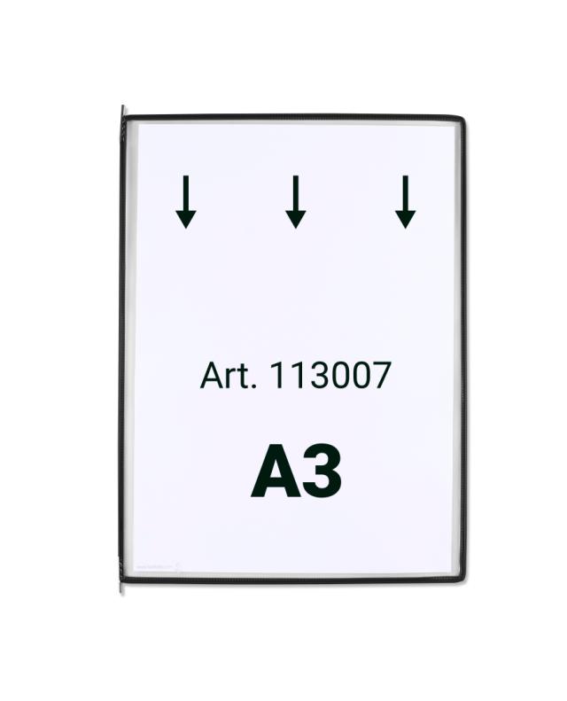 Tarifold Drejelige display lomme, A3, lodret