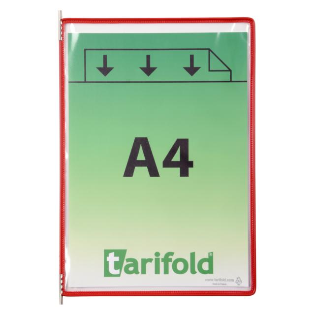 Tarifold Drejelige display lomme, A4, lodret