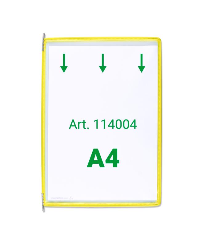 Tarifold Drejelige display lomme, A4, lodret