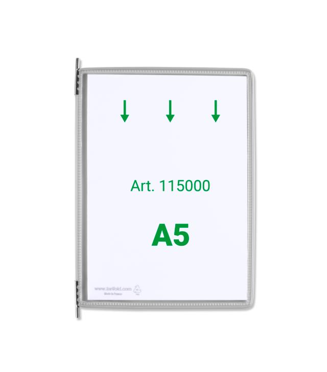 Tarifold Drejelige display lomme, A5, lodret