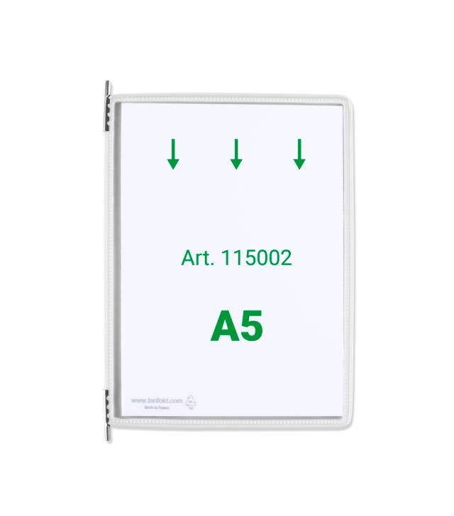 Tarifold Drejelige display lomme, A5, lodret