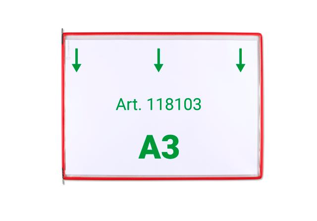 Tarifold Drejelige display lomme, A3, vandret