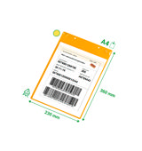Magnetisk logistisk ID-lomme, med neodymium og klap, A4, stående