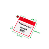Magnetisk logistisk ID-lomme, med neodymium og flap, A4, liggende
