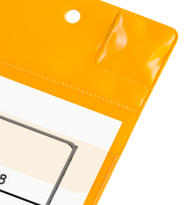 Magnetisk logistisk ID-lomme, med neodymium og flap, A4, liggende