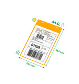 Magnetisk logistisk ID-lomme, med neodymium og flap, A4 XL, stående