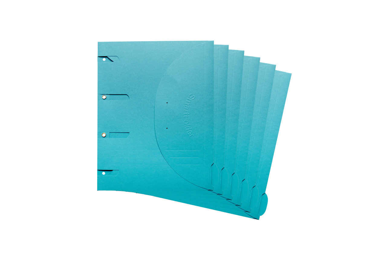 Smartfolder Perforeret Mappe, med Fane, A4