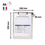 Clipboard Til Ophæng - Aluminium - A4 - vandret