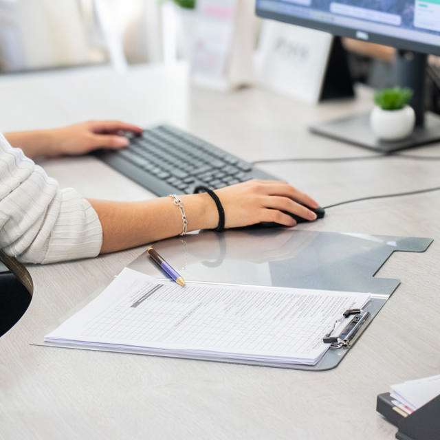 Clipboard med klap, Aluminium, A4, Stående