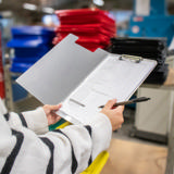 Clipboard med klap, Aluminium, A4, Stående