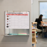 Magnetisk 4-ring-displaybindsholder med Kant, Aluminium, A4, Horisontalt