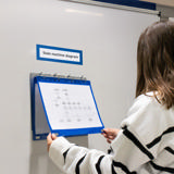 4-Ring-Displaybindsholder, med magnetisk fastgørelse, Aluminium, A4, Horisontalt