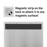 4-Ring-Displaybindsholder, med magnetisk fastgørelse, Aluminium, A4, Horisontalt