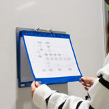 2-Ring-Displaybindsholder, med magnetisk fastgørelse, Aluminium, A4, Horisontalt