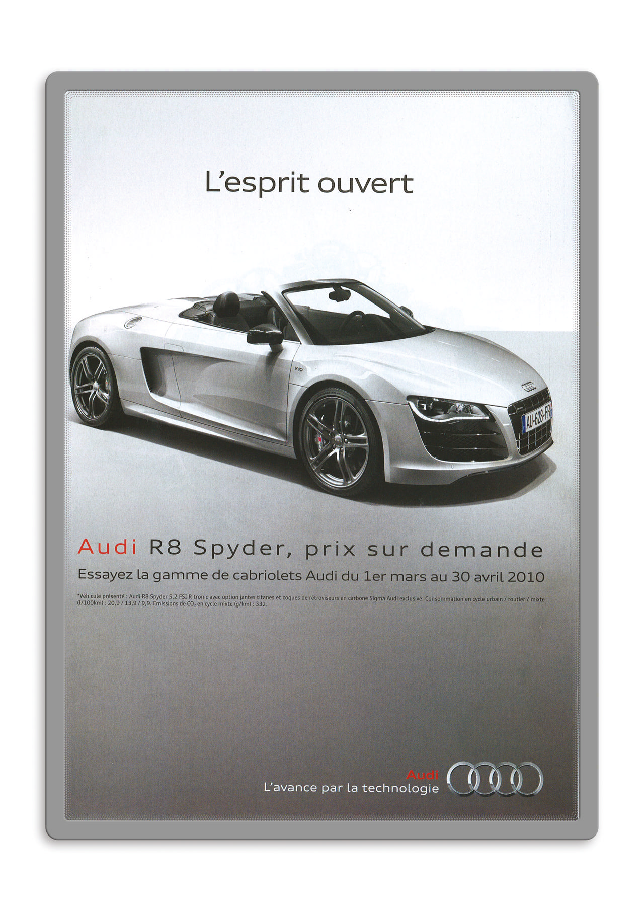 Magneto Selvklæbende displaylomme med ramme, Stort format, Genplacerbar, A1