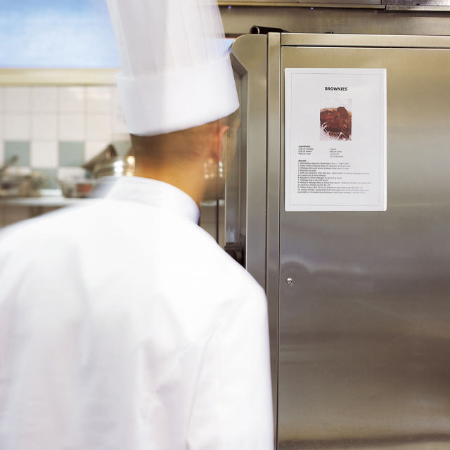 Magnetische presenteerhoes, lang sideåbning, A4