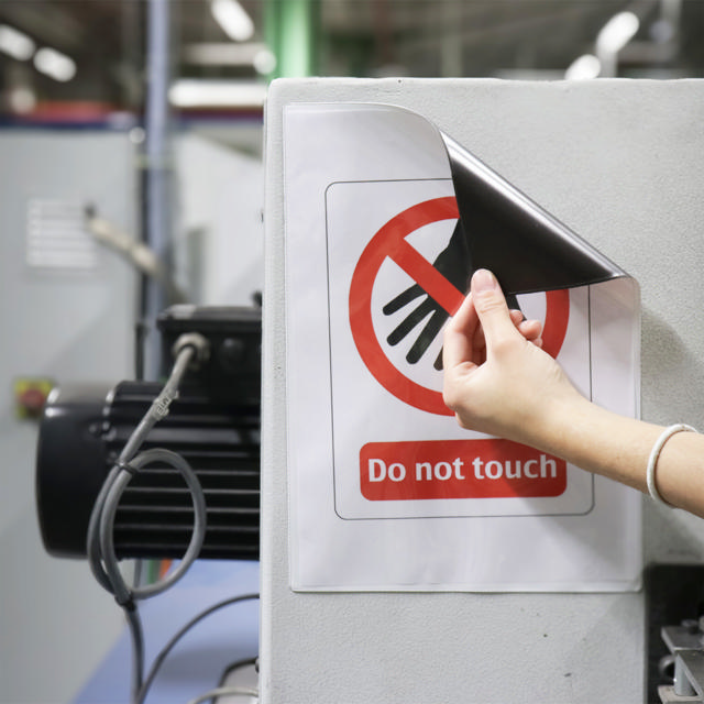 Magnetische presenteerhoes, lang sideåbning, A4