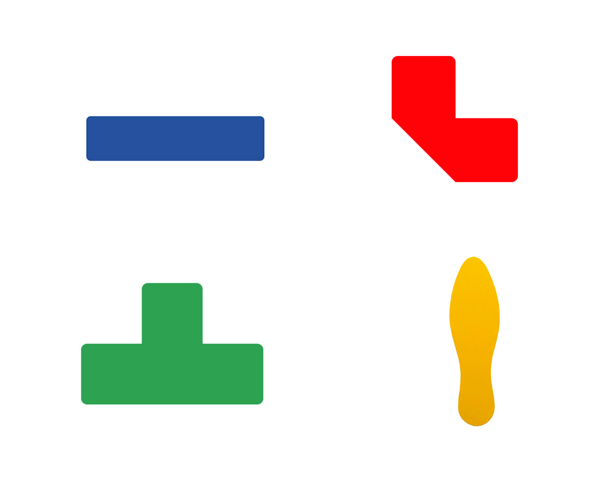 Gulvmarkerings symboler - Træk - blå