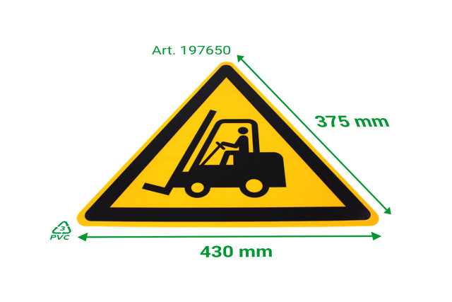 Selvklæbende sikkerhedspiktogram, Forsigtig gaffeltrucks