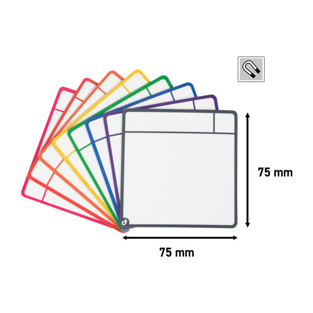 Magnetiske opgavekort, S, 75 x 75 mm