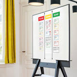 Magnetisk opgavekortssæt til Kanban-tavle, 3 kolonner, M-kort