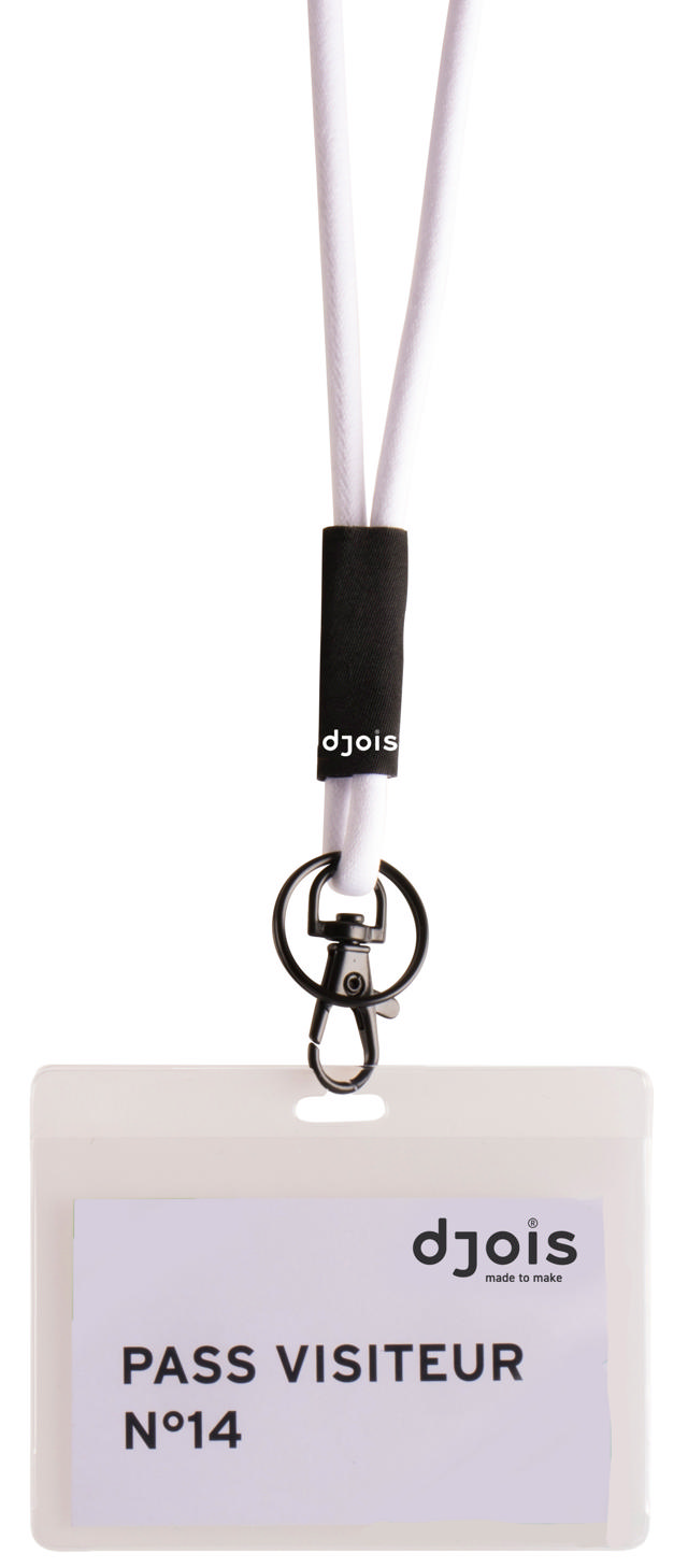 Lanyard med blød snor, drejelig krog og nøglering
