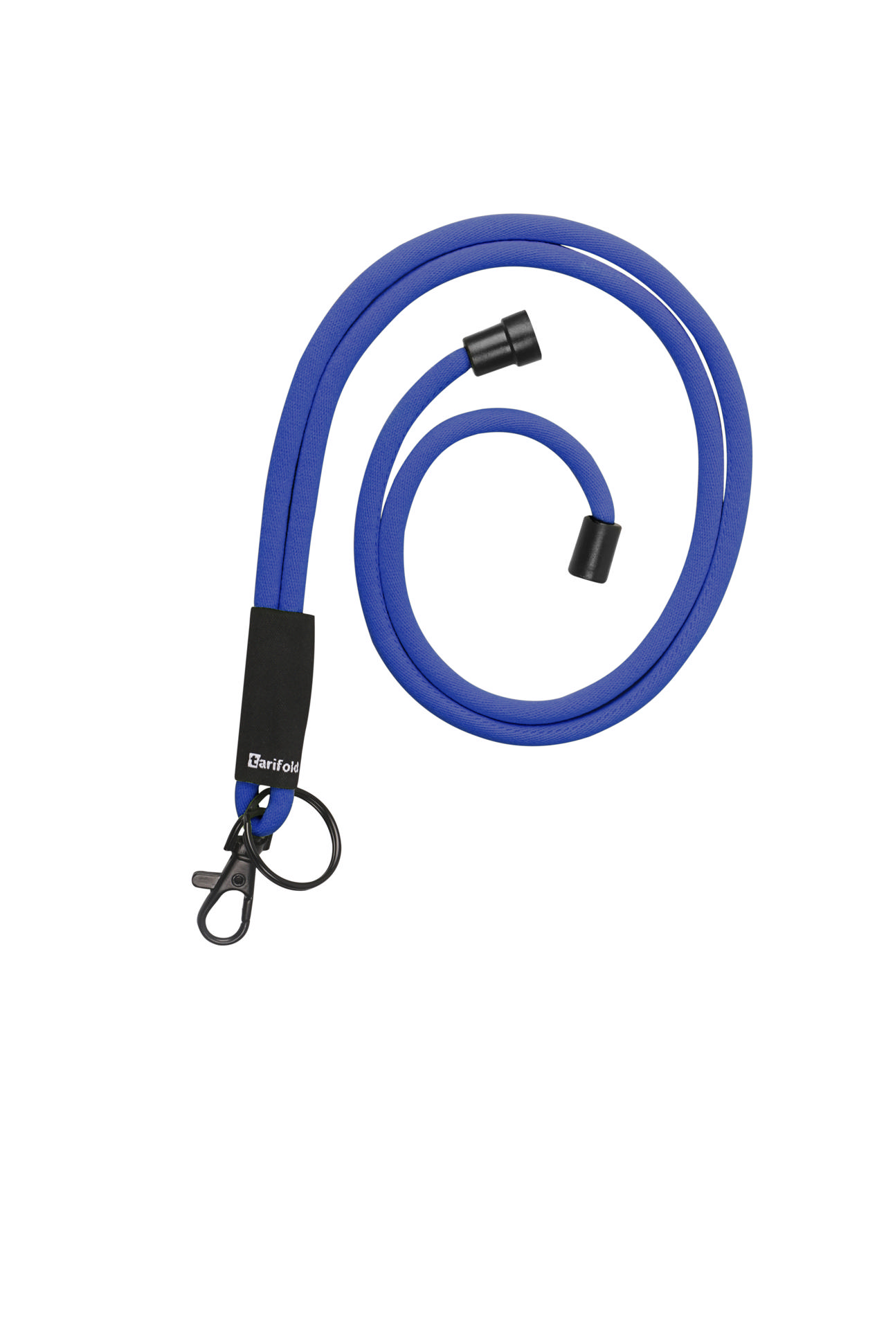 Lanyard med blød snor, drejelig krog og nøglering