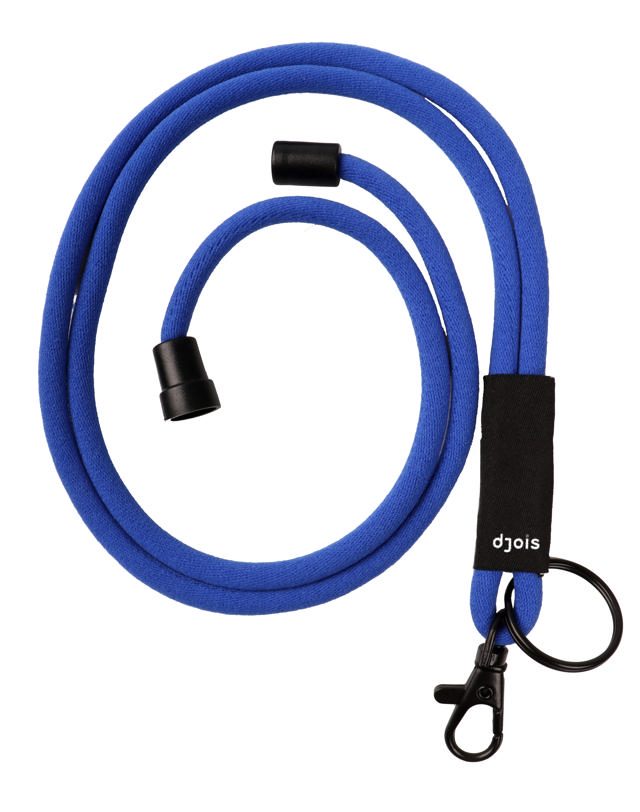 Lanyard med blød snor, drejelig krog og nøglering