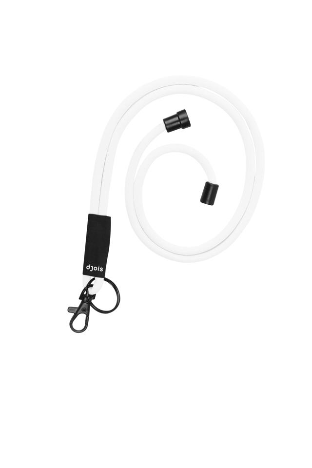 Lanyard med blød snor, drejelig krog og nøglering