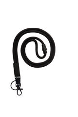 Lanyard med blød snor, drejelig krog og nøglering