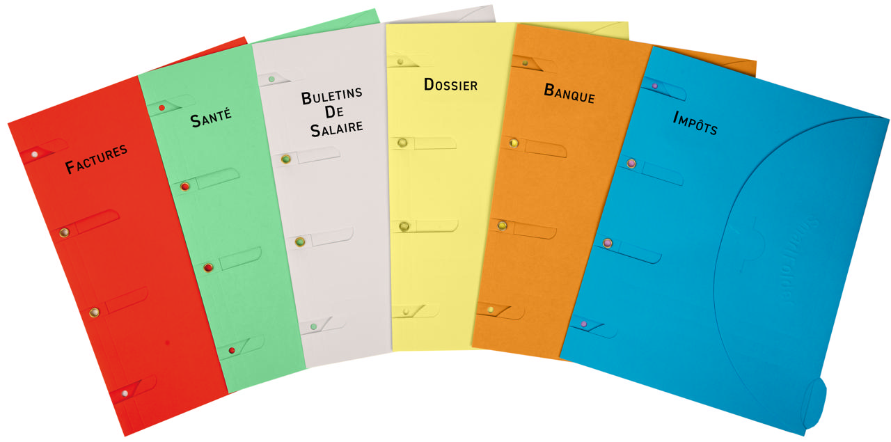 Smartfolder Perforeret mappe, med fane, Hjemme Pakke A4
