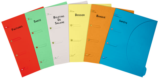 Smartfolder Perforeret mappe, med fane, Hjemme Pakke A4