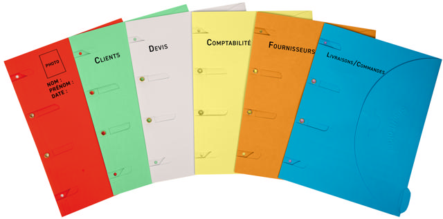Smartfolder Perforeret mappe, med fane, Pro Pakke, A4