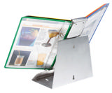Tarifold rustfrit stål skrivebord Dokument Display System Base, A4, til 10 til 30 lommer