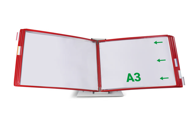 Tarifold Drejelige display lomme, A3, vandret, åbning i højre side