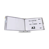 Monteret tom tariffold i metal, A4, med sidestop, til 10 lommer