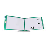 Monteret tom tariffold i metal, A4, med sidestop, til 10 lommer