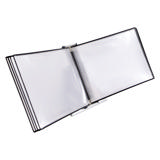 Monteret tom tariffold i metal, A4, med sidestop, til 10 lommer
