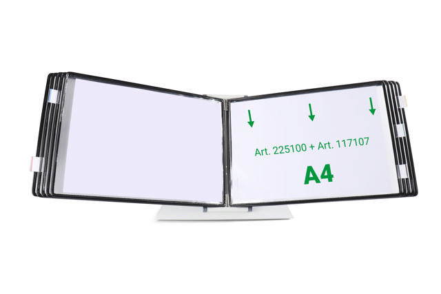 Tarifold Drejelige display lomme, A4, vandret