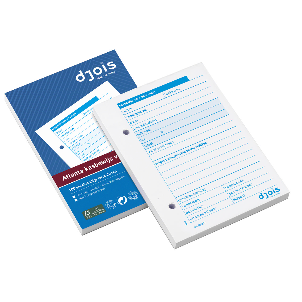 Atlanta Petty cash form for kvittering, A6, NL text, FSC®.