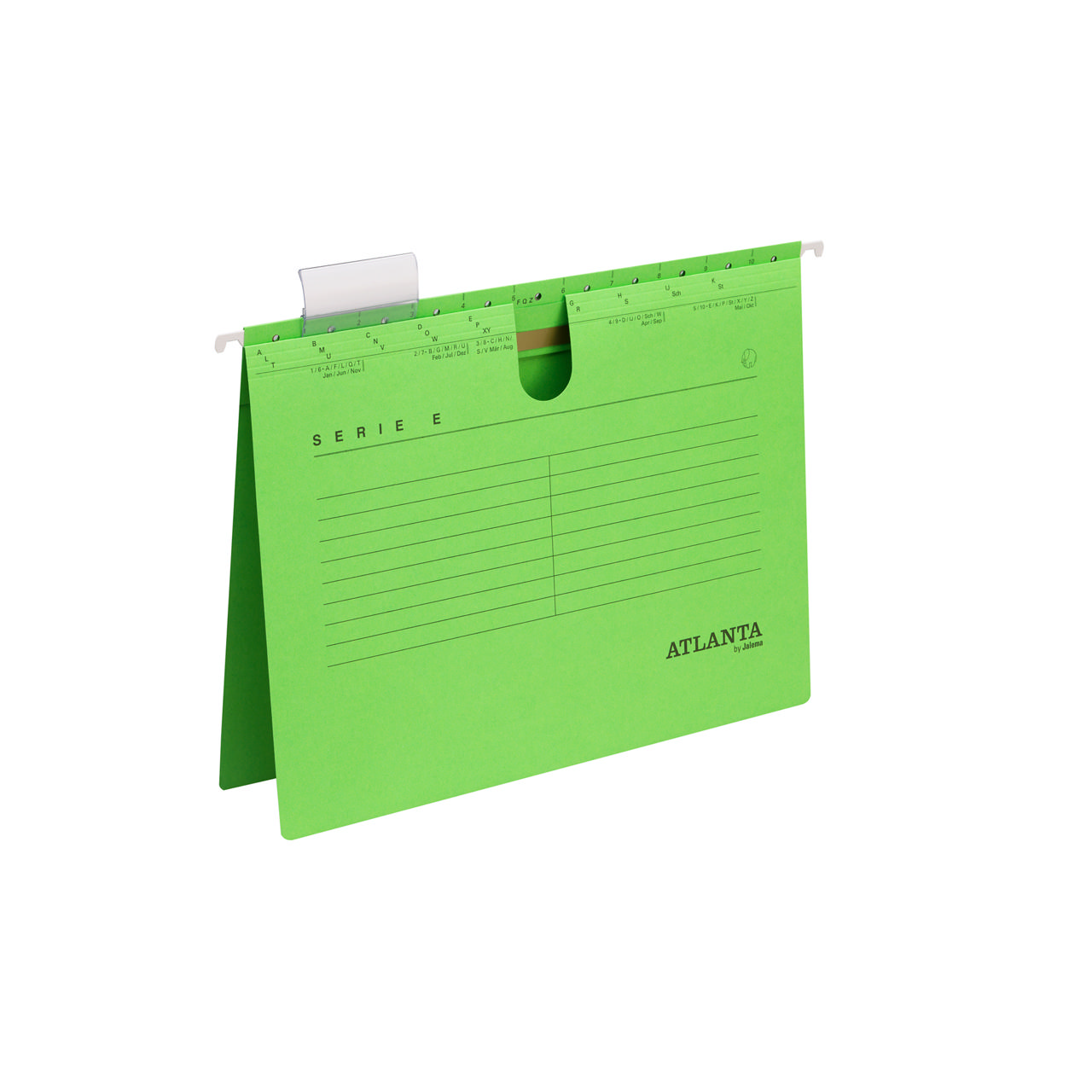 Serie-E hængemappe med hurtig metalhæfteklamme, A4, 100% genbrugspap, FSC®