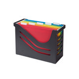 Re-Solution Office Box, med 5 A4 Euroflex hængemapper, 100% genanvendt, Blå Engel