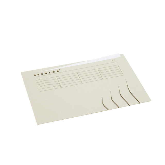 Secolor mappe med topfane, A4, 100% genbrugskarton, FSC®.