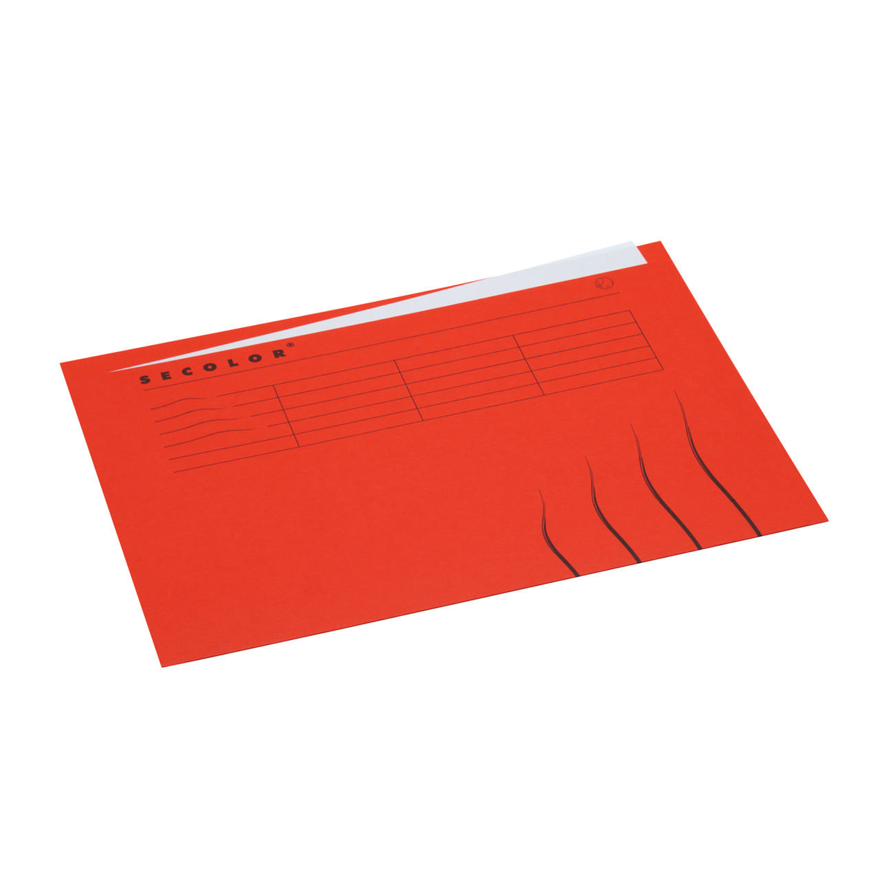 Secolor mappe med topfane, A4, 100% genbrugskarton, FSC®.