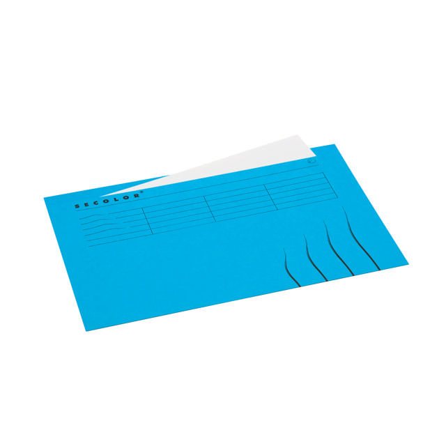 Secolor mappe med topfane, folio, 100% genbrugskarton, FSC®.