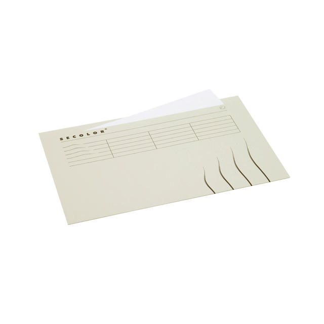 Secolor mappe med topfane, folio, 100% genbrugskarton, FSC®.